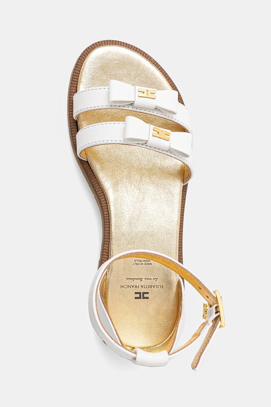 Elisabetta Franchi sandale din piele pentru copii alb F4A2.E0289