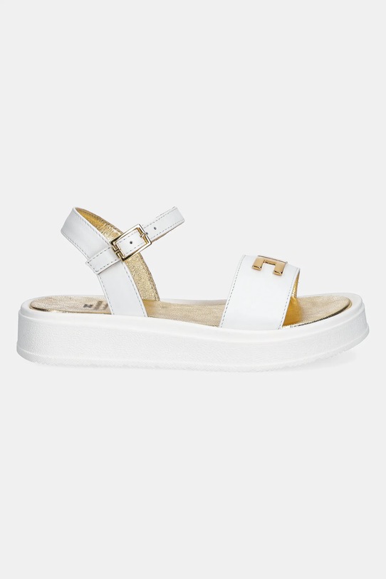 Elisabetta Franchi sandale din piele pentru copii F4A2.E0295.30.34 alb SS25