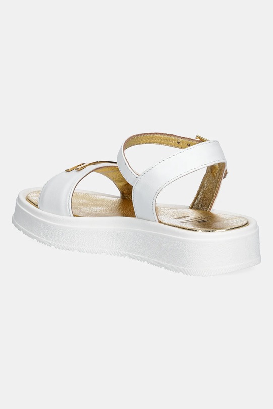 Fete Elisabetta Franchi sandale din piele pentru copii F4A2.E0295.30.34 alb