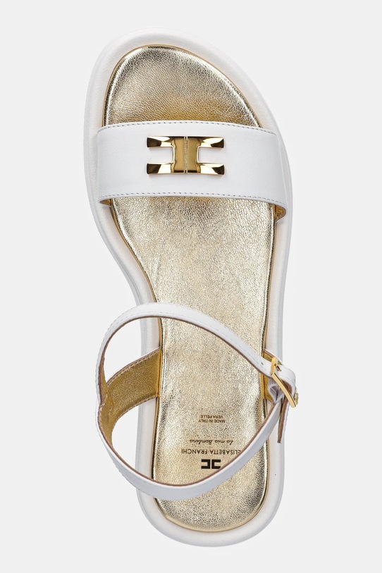 Детские кожаные сандалии Elisabetta Franchi белый F4A2.E0295.35.38