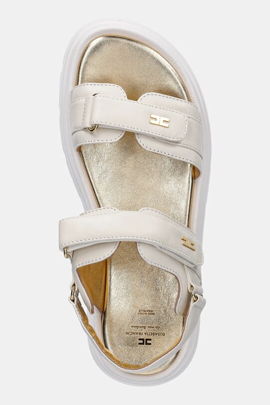 Elisabetta Franchi sandale de piele alb F4A2.E0297