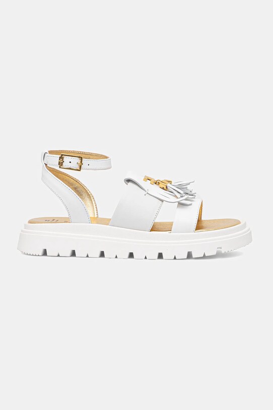 Дитячі шкіряні сандалі Elisabetta Franchi F4A2.E0300 білий SS25