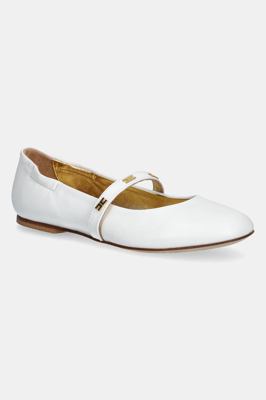 Dětské kožené baleríny Elisabetta Franchi bílá F4A3.E0209.30.34