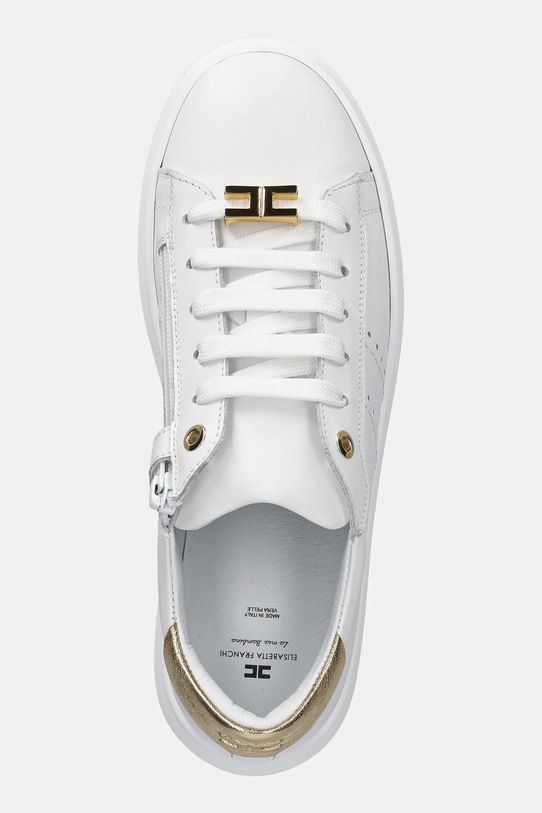 Шкіряні кросівки Elisabetta Franchi білий F4A9.E0034