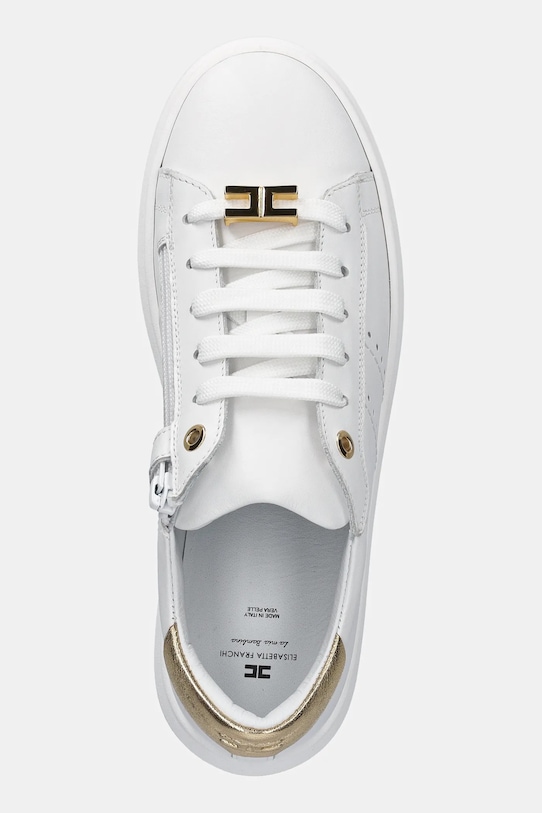 Шкіряні кросівки Elisabetta Franchi білий F4A9.E0034