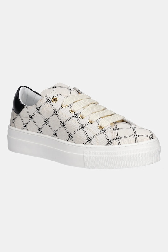 Elisabetta Franchi tenisówki tekstylny beżowy F4A9.E0245
