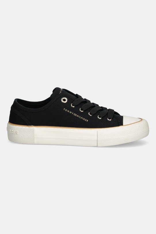 Παιδικά πάνινα παπούτσια Tommy Hilfiger T3A9.33733.35.40 μαύρο SS25