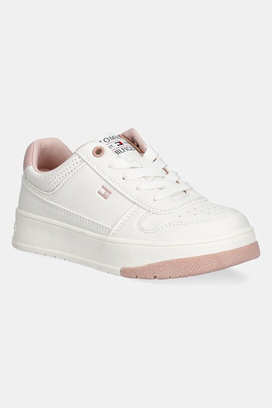 Dětské sneakers boty Tommy Hilfiger imitace kůže bílá T3A9.33740.30.34