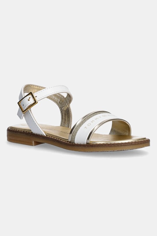 Otroški sandali Tommy Hilfiger Zrnato usnje bela T4A2.33944.30.34