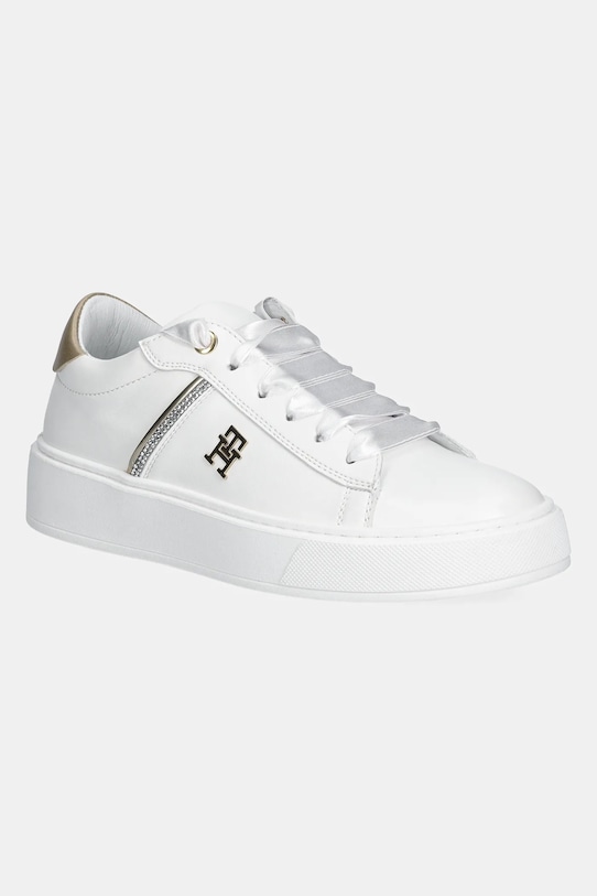 Дитячі кросівки Tommy Hilfiger імітація лицьової шкіри білий T4A9.33933.35.40