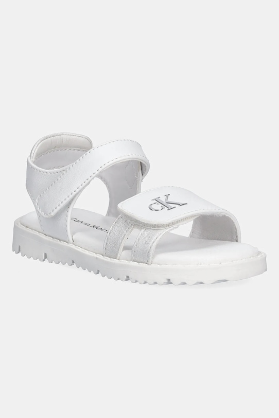 Дитячі сандалі Calvin Klein Jeans Planet friendly білий V1A2.82039.20.29