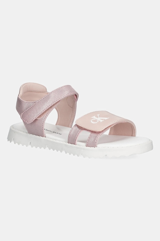 Детские сандалии Calvin Klein Jeans имитация натуральной кожи розовый V1A2.82039.30.34