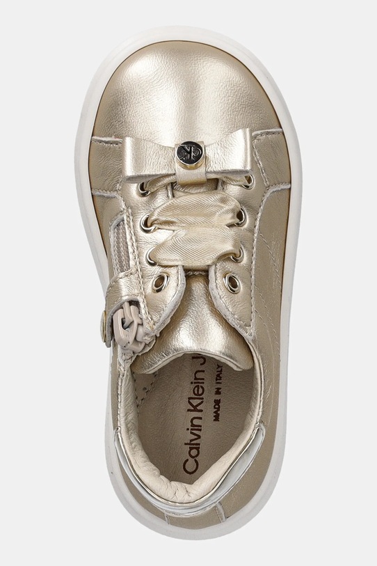 Дитячі шкіряні кросівки Calvin Klein Jeans золотий V1A9.83044.19.23