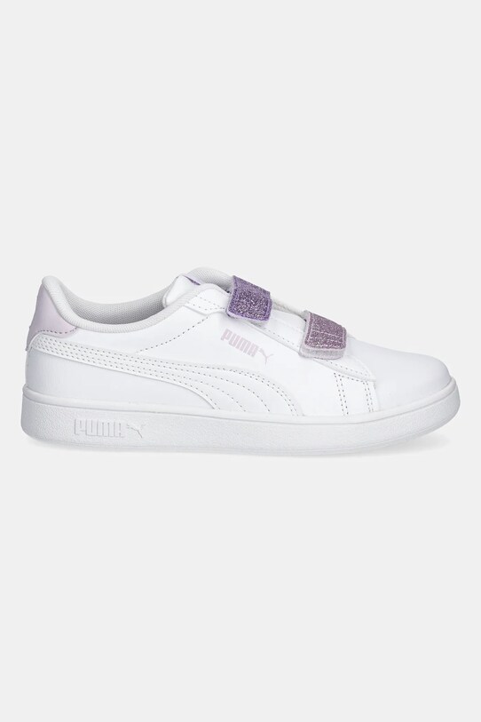 Sneakers boty Puma Smash 3.0 L Glitter Velcro V 395609 bílá SS25