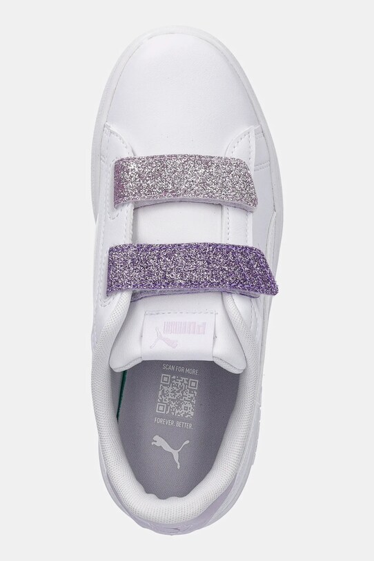 Sneakers boty Puma Smash 3.0 L Glitter Velcro V bílá 395609