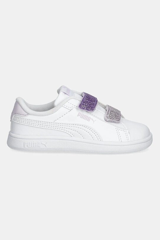 Puma sneakers pentru copii Smash 3.0 L Glitter Velcro V 395610 alb SS25