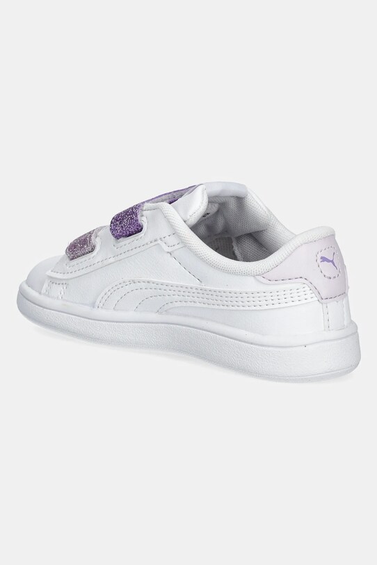 Fete Puma sneakers pentru copii Smash 3.0 L Glitter Velcro V 395610 alb