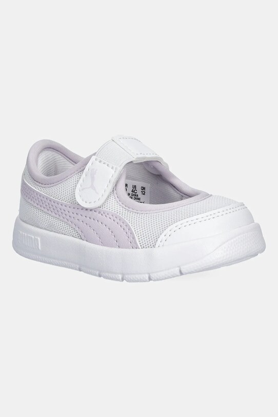 Детские кроссовки Puma Courtflex v3 Lina V имитация натуральной кожи белый 400579