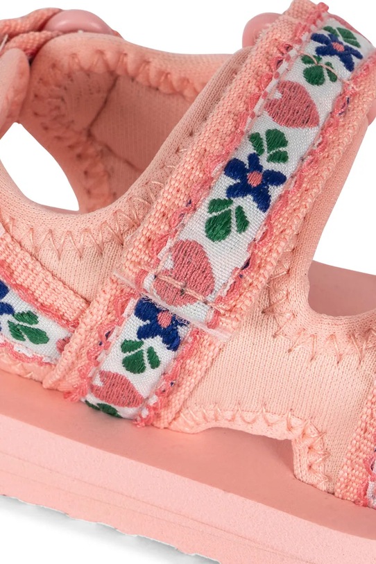 Dziewczynka Konges Sløjd sandały dziecięce SUN SANDAL PRINTED KS102561 różowy