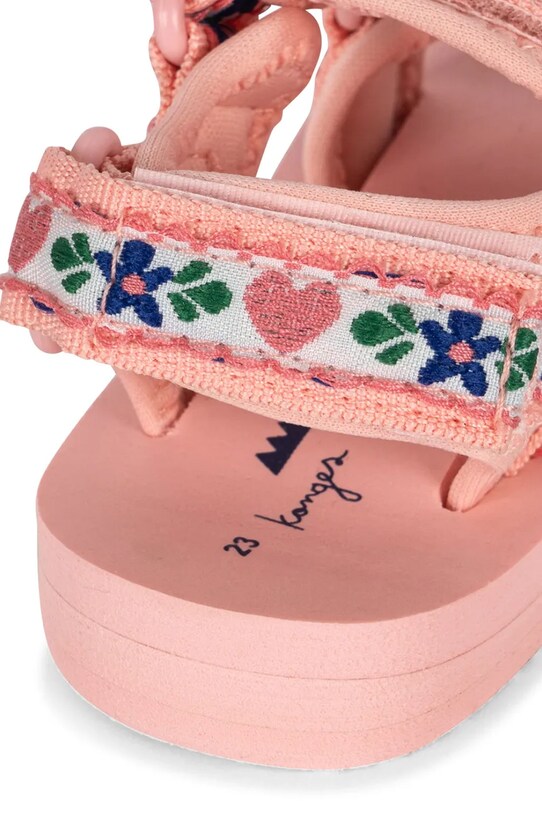 Konges Sløjd sandały dziecięce SUN SANDAL PRINTED różowy KS102561