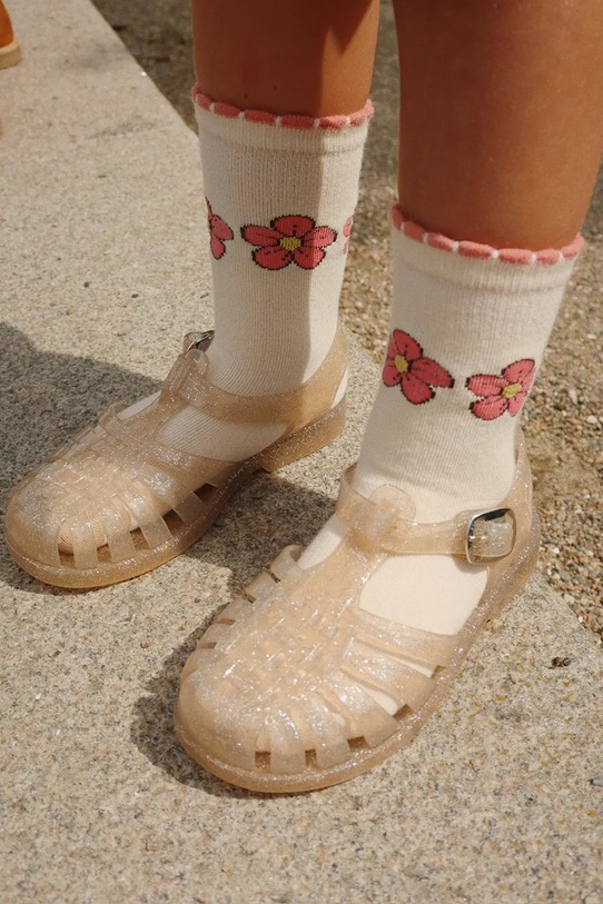 Konges Sløjd sandale copii NEA GLITTER SANDAL bej KS103080