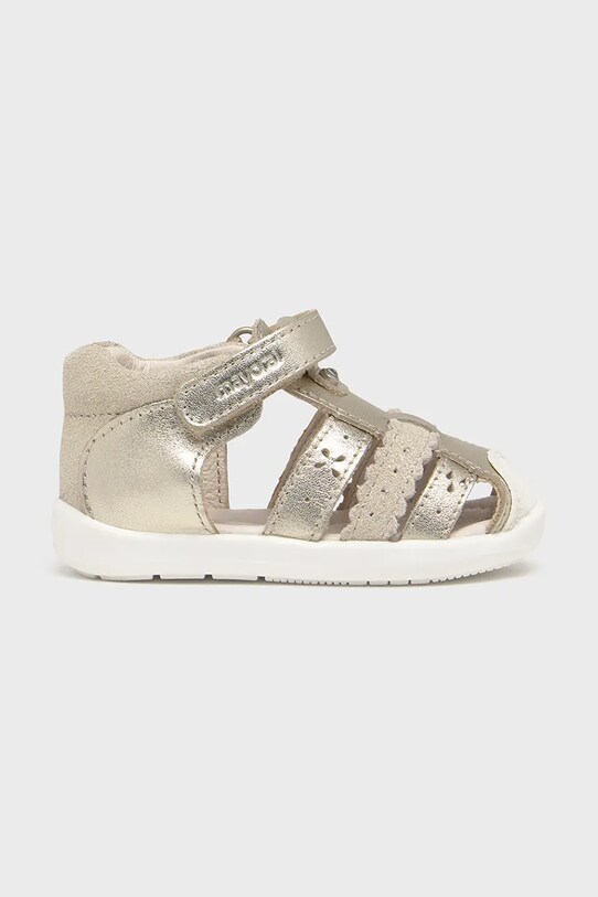 Mayoral sandale din piele pentru copii 41614.24B.Baby.PPYA aur SS25
