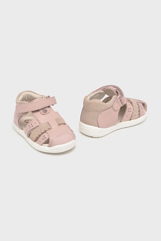 Detské kožené sandále Mayoral Pre bábätká ružová 41614.24C.Baby.PPYA