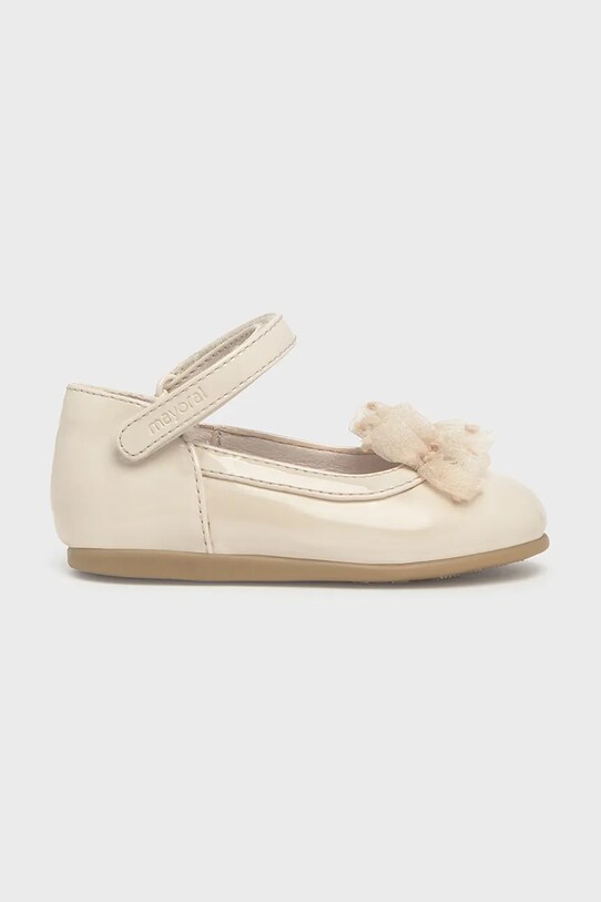 Mayoral baleriny dziecięce imitacja skóry licowej beżowy 41626.33B.Baby.PPYA