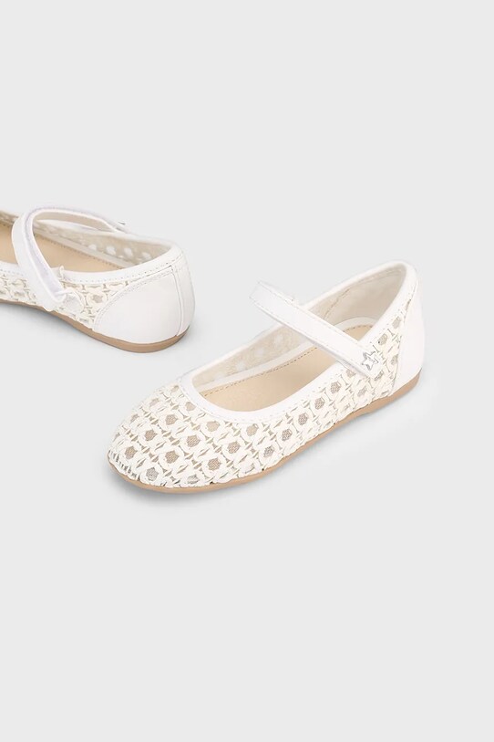 Otroške balerinke Mayoral 43621.55A.Kids.PPYA bela SS25
