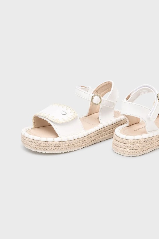 Mayoral sandały dziecięce imitacja skóry licowej biały 45643.66D.Kids.PPYA