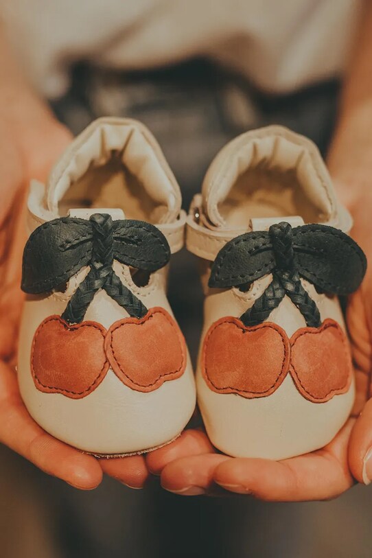 Δερμάτινα βρεφικά παπούτσια Donsje Nanoe Shoes Cherry χωρίς μόνωση μπεζ 1005015