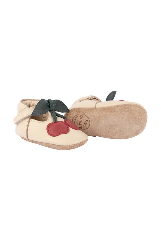 Δερμάτινα βρεφικά παπούτσια Donsje Nanoe Shoes Cherry 1005015 μπεζ