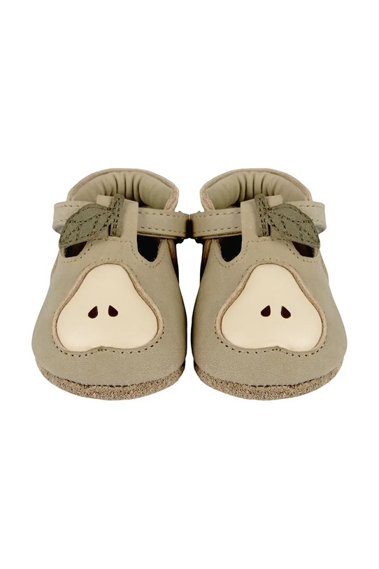 Dziewczynka Donsje buty zamszowe niemowlęce Nanoe Shoes Pear 1005020 zielony