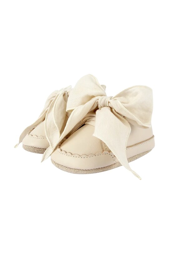 Кожаные кроссовки для младенцев Donsje Lonny Sneakers без утепления бежевый 1034700