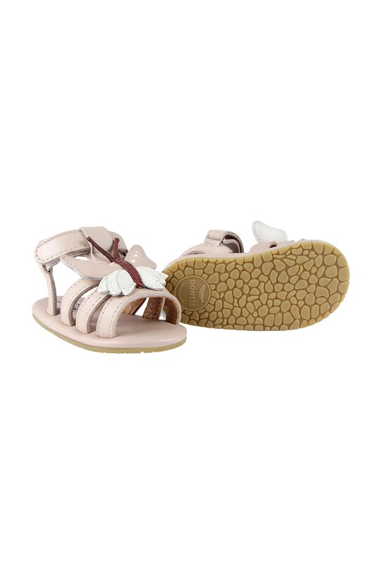 Девочка Детские кожаные сандалии Donsje Tuti Sky Sandals Butterfly 1036601 розовый