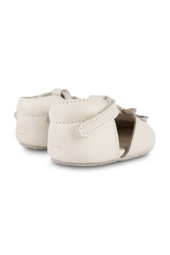 Dievča Kožené balerínky pre bábätká Donsje Franny Shoes Daisy 1041002 biela