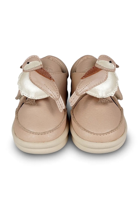 DÍVKA Dětské kožené polobotky Donsje Nellu Sneakers Pink Chickadee 1502604. růžová