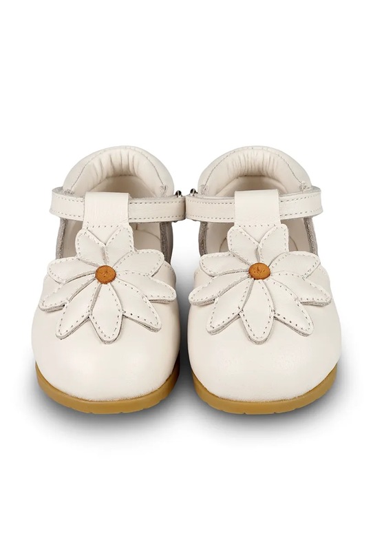 Donsje balerini din piele pentru copii Sjanna Shoes Daisy 1503002 alb SS25