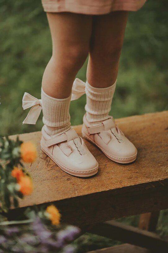 Otroški usnjeni polškornji Donsje Xan Special Shoes Unicorn Darilna škatla bež 2011004.29.33