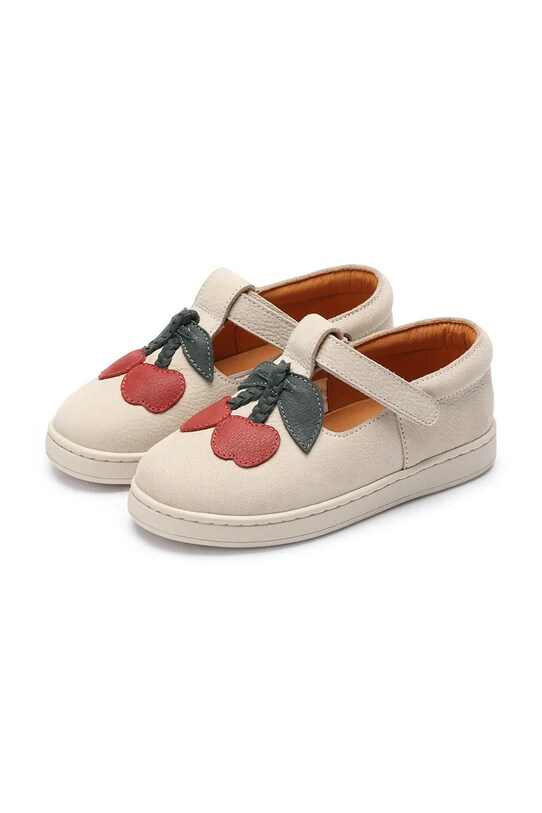 Detské kožené poltopánky Donsje Lowy Shoes Cherry 2029102 béžová SS25