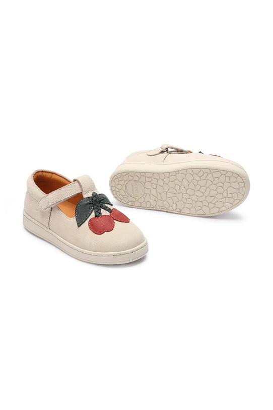 Detské kožené poltopánky Donsje Lowy Shoes Cherry 2029102 béžová