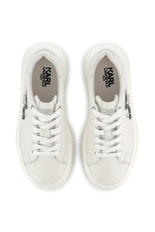 Дитячі шкіряні кросівки Karl Lagerfeld білий Z30371.30.35