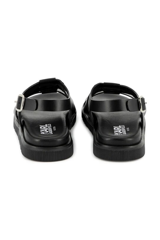 Fete Karl Lagerfeld sandale din piele pentru copii Z30372.30.35 negru