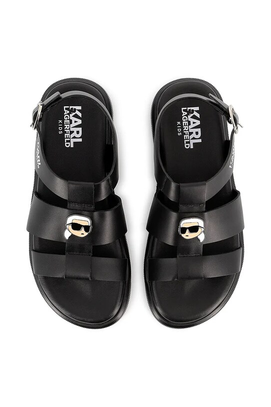Karl Lagerfeld sandale din piele pentru copii negru Z30372.30.35