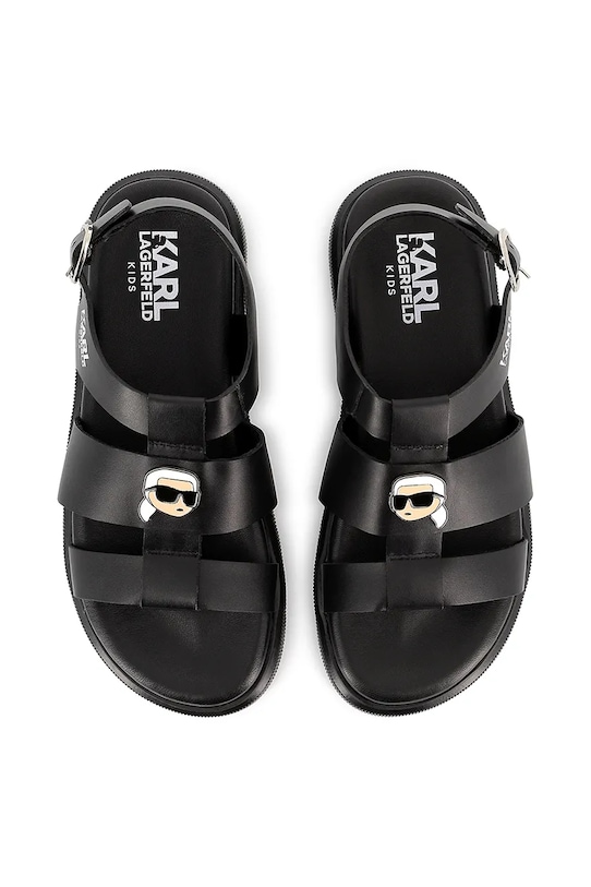 Karl Lagerfeld gyerekszandál bőrből fekete Z30372.30.35
