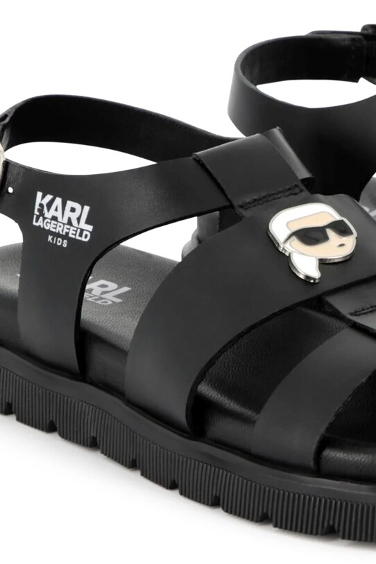 Karl Lagerfeld gyerekszandál bőrből Z30372.30.35 fekete