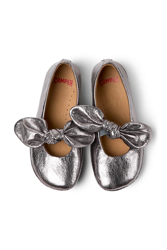 Camper ballerine in pelle bambino/a Right Kids argento K800434.35.38