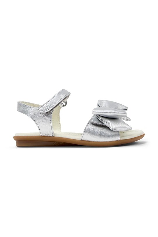 Παιδικά δερμάτινα σανδάλια Camper Right Kids K800639.25.27 ασημί SS25