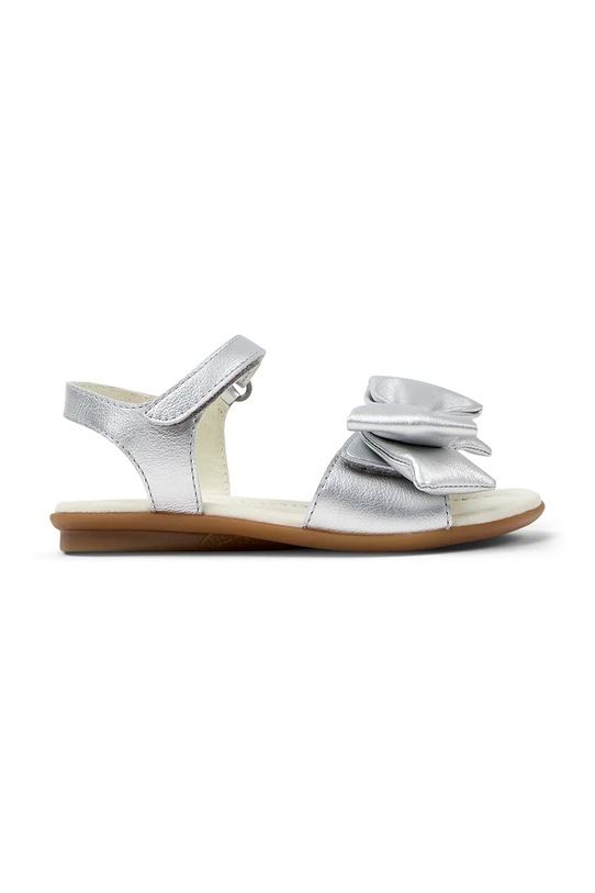 Camper sandały skórzane dziecięce Right Kids K800639.25.27 srebrny SS25