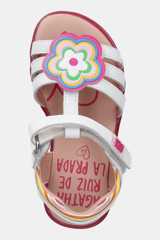 Παιδικά δερμάτινα σανδάλια Agatha Ruiz de la Prada λευκό 252963.24.27